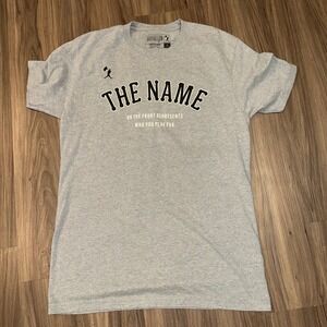 BASEBALLISM The Name Graphic T-Shirt Mens Large Grey Cotton Poly Blend